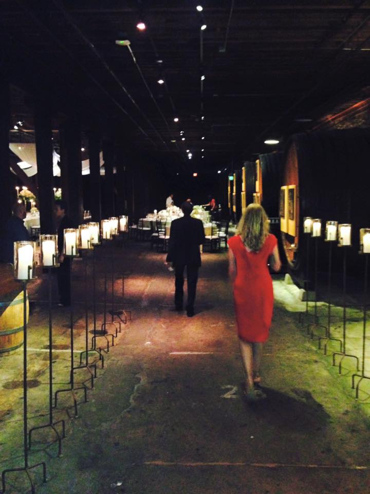 Me, walking into the wedding reception in Napa, with my husband several yards in front of me.  As he usually is!